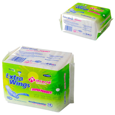 Vệ sinh ban đêm Sử dụng băng vệ sinh Khăn bông siêu mỏng 285mm có cánh