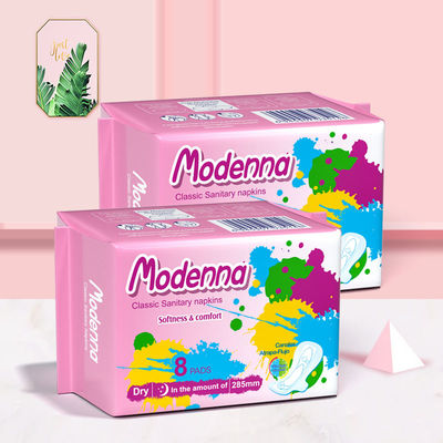Thời kỳ dành cho nữ Băng vệ sinh bột giấy gỗ Siêu mỏng Maxi Pad dùng một lần có cánh