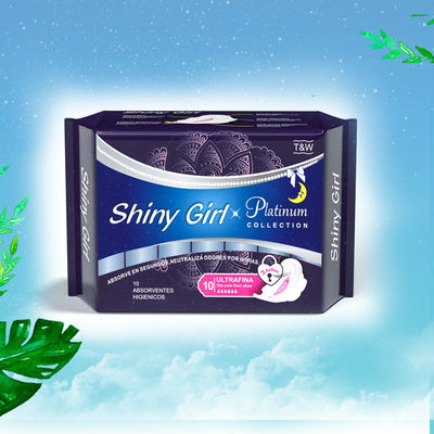 Giá tốt. Bông băng vệ sinh nữ có cánh Miếng lót thời gian dùng một lần 50ml / 80ml Thấm hút trực tuyến