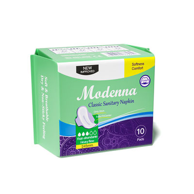 Giá tốt. Oem White Cotton Tải khăn vệ sinh dùng một lần với tấm sau thở trực tuyến