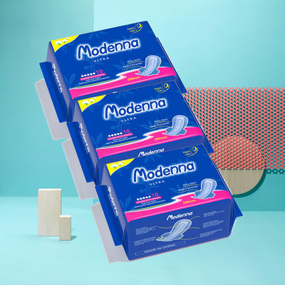 Giá tốt. OEM Thương hiệu Modenna Kích thước Phụ nữ Cotton đệm kinh nguyệt Sanitary Napkin trực tuyến